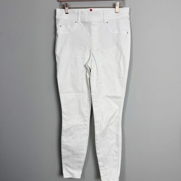 SPANX | White Pull-On Strechy Skinny Jeans Body Shaping Women’s Size Medium - Picture 5 of 11